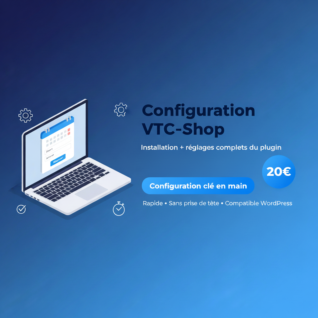 aide à la configuration du module de réservation vtc-booking